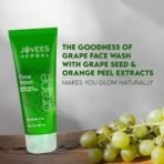 Jovees Herbal Grape Face Wash With Grape Seed & Orange Peel Extracts | For Brighter & Glowing Skin | Reduces Uneven Skin Tone & Fine Lines | For All Skin Types |120 ML - Fast UK Delivery - Image 5