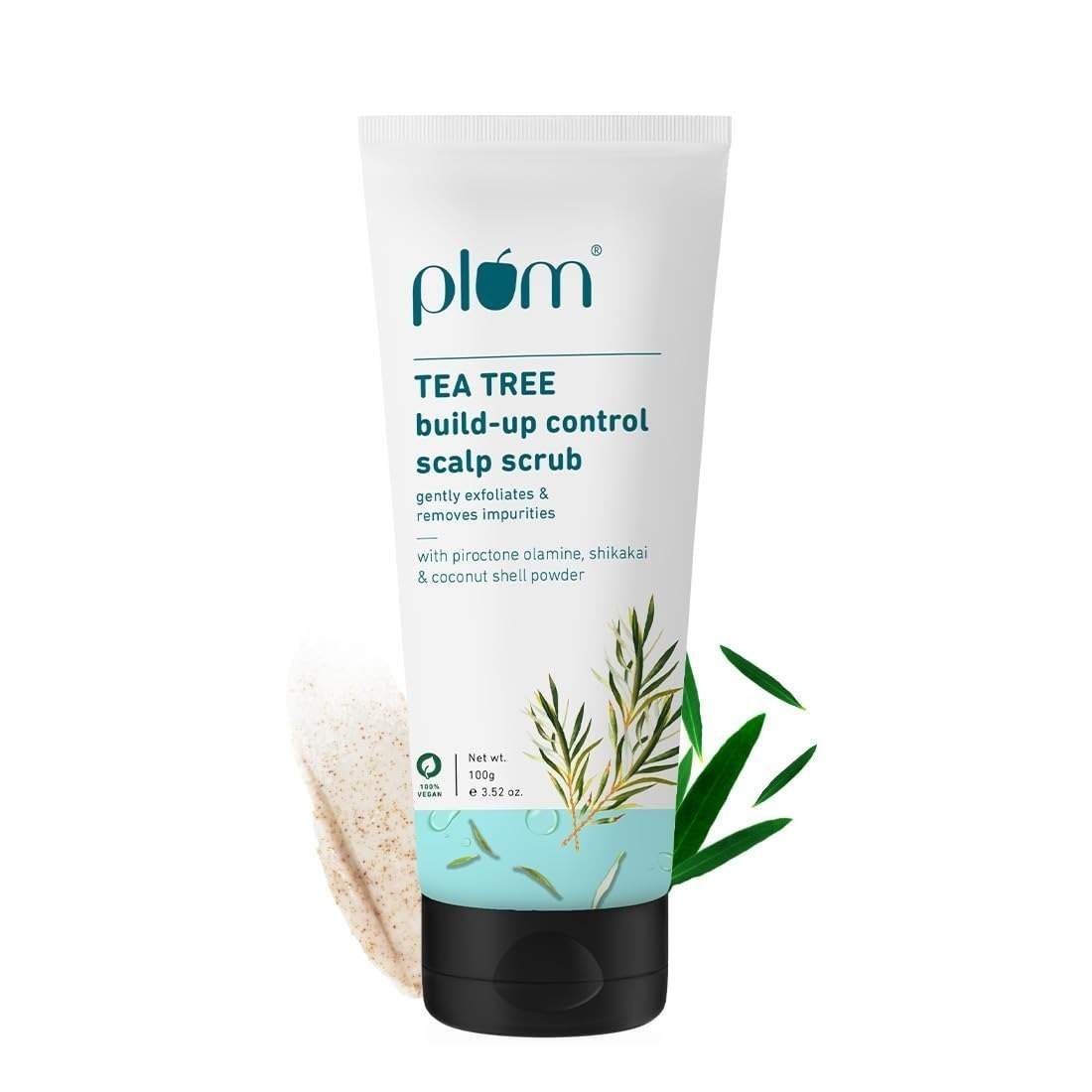 uk51ZT871dfXL-1-1.jpg Plum Tea Tree Buildup Control Scalp Scrub | Reduces Dandruff, Exfoliates & Soothes Scalp | For All Hair Types | 100% Sulphate & Silicone-Free | 100% Vegan - Fast UK Delivery - Image 1