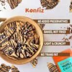 Konfiz Waffle Chips | Crunchy Baked Chips with Dark Choco Drizzle | 100% Eggless | Freshly Baked | 40 gm Pack Each | (160 g (Pack of 4)) - Fast UK Delivery - Image 3