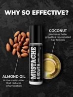 Beardo Mustache Growth Roll On 8 ml | Stimulates Hair follicles | Boosts Mustache Hair Growth | Goodness of Almond & Coconut Oil | Easy to use Roll on - Fast UK Delivery - Image 6