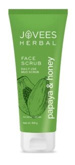Jovees Herbal Papaya & honey Face Scrub For Normal to Dry Skin 100gm - Fast UK Delivery