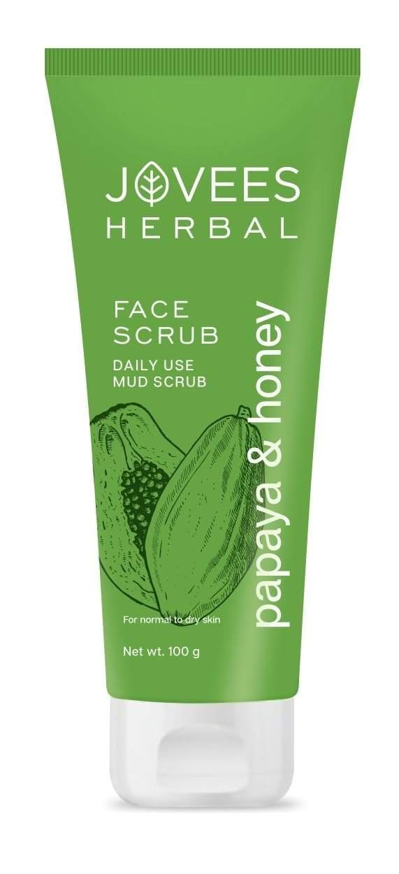 uk51ZeBJ36fML-1-1.jpg Jovees Herbal Papaya & honey Face Scrub For Normal to Dry Skin 100gm - Fast UK Delivery - Image 1