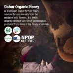 Dabur Raw Organic Honey 500g | 100% Pure and Natural | NPOP Organic Certified | Raw , Unprocessed , Unpasteurized Honey | No Sugar Adulteration - Fast UK Delivery - Image 4