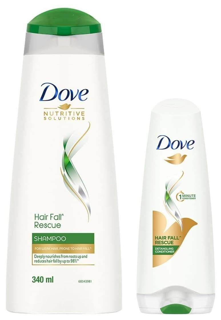 uk51ZpaVpz2QL-1-1.jpg Dove Hair Fall Rescue Conditioner, 180ml And Dove Hair Fall Rescue Shampoo, 340ml - Fast UK Delivery - Image 1