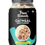 True Elements Multigrain Oatmeal 1kg - With Rolled Oats and 27% Millets (Jowar, Barley & Amaranth Puffs) | Overnight Oats | 100% Wholegrain Cereal | Oatmeal with chia, flax seeds & almonds | Freeze-dried fruits & Cranberries - Fast UK Delivery