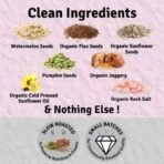Jus' Amazin Crunchy Seed Butter (200g) - Mixed Seeds | Watermelon Seeds, Organic Sunflower Seeds, Organic Pumpkin Seeds & Organic Flaxseeds | Clean Nutrition, Zero Junk - Fast UK Delivery - Image 3