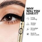 FASHION COLOUR HD Waterproof and Smudge Proof Sketch Eyeliner | Quick Drying Formula | Matte Finish | Eyeliner For Women | Felt Tip Applicator, Lasts Upto 24 Hr | Pack of 1 - Fast UK Delivery - Image 5