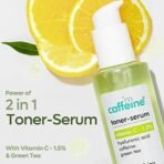 mCaffeine 1.5% Vitamin C 2in1 Face Toner-Serum with Green Tea Women & Men| Reduces Dark Spots & Pigmentation, Tightens Pores | Glowing Skin in 1 Use | 150ml - Fast UK Delivery - Image 3