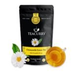 TEACURRY Chamomile Tea Bags for Sleep - 15 Pieces | Helps with PMS, Sleep, and Skin | Chamomile Tea Herbal with Green Tea (15 Tea Bags) - Fast UK Delivery