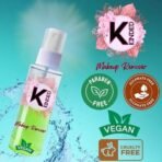 KINDED Combo of Makeup Fixer Setting Spray & Makeup Remover Oil Based Mint Green Dual Phase Cleanser Micellar Water Liquid Infused with Aloe Vera Extracts & Jojoba Oil for Girls Women - 60 ml each - Fast UK Delivery - Image 7