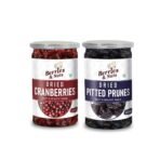 Berries And Nuts Dried Cranberry & Prunes Combo | Cranberry 200 Grams & prunes 250 Grams - Fast UK Delivery