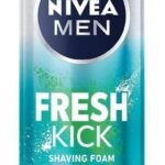 NIVEA MEN Fresh Kick Shaving Foam (200ml), Refreshing Shaving Foam, Shaving Foam for Men Infused with Mint & Cactus Water, Mens Shaving Foam - Fast UK Delivery