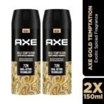 Axe Gold Temptation Long Lasting Deodorant Bodyspray For Men 150 ml, Pack of 2 - Fast UK Delivery - Image 3