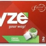 RYZE Nicotine Gums | Fresh Fennel | 2mg | Helps in Quitting Smoking and Chewing Tobacco | Soft Chew | 3 Gums each x Pack of 50