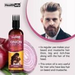 Healthally Khadi Onion Hair Oil Ayurvedic Hair Fall Control Oil for Men & Women, Hair Loss Breakage & Dandruff Control Onion Hair Oil | Chemicals Silicon Mineral Oil free Formula - 200ml - Fast UK Delivery - Image 5