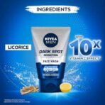 NIVEA MEN Dark Spot Reduction Face Wash 100 g | With Ginko and Ginseng Extracts for Clean, Healthy & Clear Skin in Summer | 10 X Vitamin C Effect for Radiant Skin |For Dark Spot Reduction - Fast UK Delivery - Image 4