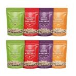 Rooted Delight All Time Favourite Makhana Combo Roasted Makhana | Pack of 8 (35g each) Low Calorie Healthy Puffed Snacks | Roasted Foxnuts | Garlic and Onion | Gluten Free | Zero Cholesterol & Trans Fat - Fast UK Delivery - Image 2