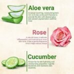 moha: Aloe Vera Gel Enriched With Rose & Cucumber Pure & Natural Face Gel Helps in Healing of Skin,helps to hydrate and nourish all kinds of skin - 200 gm (Pack of 1) - Fast UK Delivery - Image 4