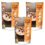 GAIA Oats Original: A Fiber Rich Protein Packed Gluten Free Breakfast with Zero Trans Fat, Now Available in Convenient 500 gm Each Packs (Pack of 3) - Fast UK Delivery