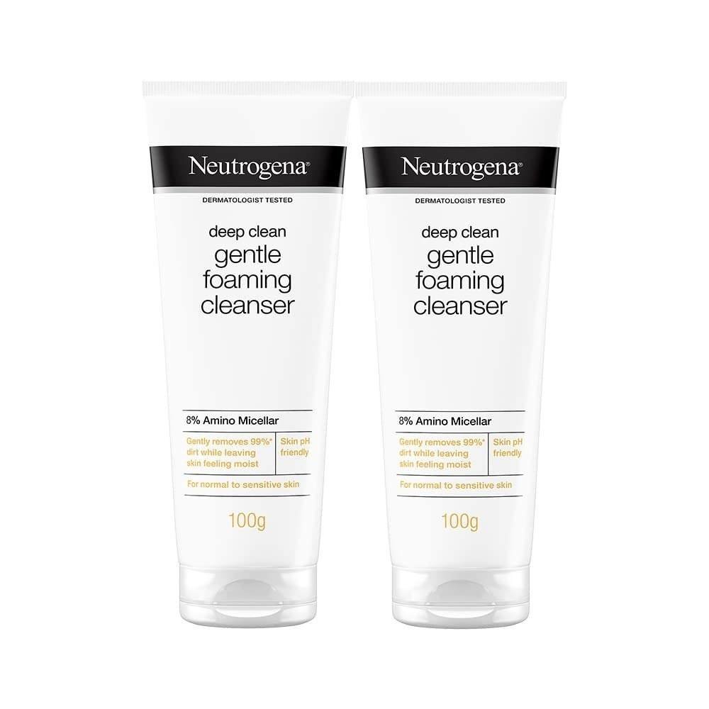 uk51bJqCSLgmL-1-1.jpg Neutrogena Deep Clean Foaming Cleanser, 100g (Pack of 2) - Fast UK Delivery - Image 1