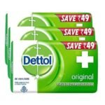 Dettol Bathing Soap Original, 150gm, Pack of 3 - Fast UK Delivery