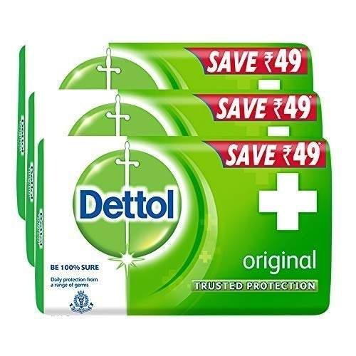 uk51bRcwLzyML-1-1.jpg Dettol Bathing Soap Original, 150gm, Pack of 3 - Fast UK Delivery - Image 1