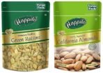 Happilo 100% Natural Premium California Dried Almonds 500g Pack Pouch & Happilo Premium Seedless Green Raisins 500g Value Pack | Kishmish | Nutritious| Rich in Iron & Vitamin B - Fast UK Delivery - Image 2