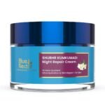 Blue Nectar Ayurvedic Anti Aging Night Cream for Men for fine lines and wrinkles | Skin Repair Plant Based Nourishment | Best Men Face Moisturizer (16 Herbs, 50g)
