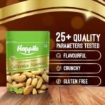 Happilo 100% Natural Premium California Dried Almonds 500g Pack Pouch | Premium Badam Giri | High in Fiber & Boost Immunity | Real Nuts | Gluten Free - Fast UK Delivery - Image 6