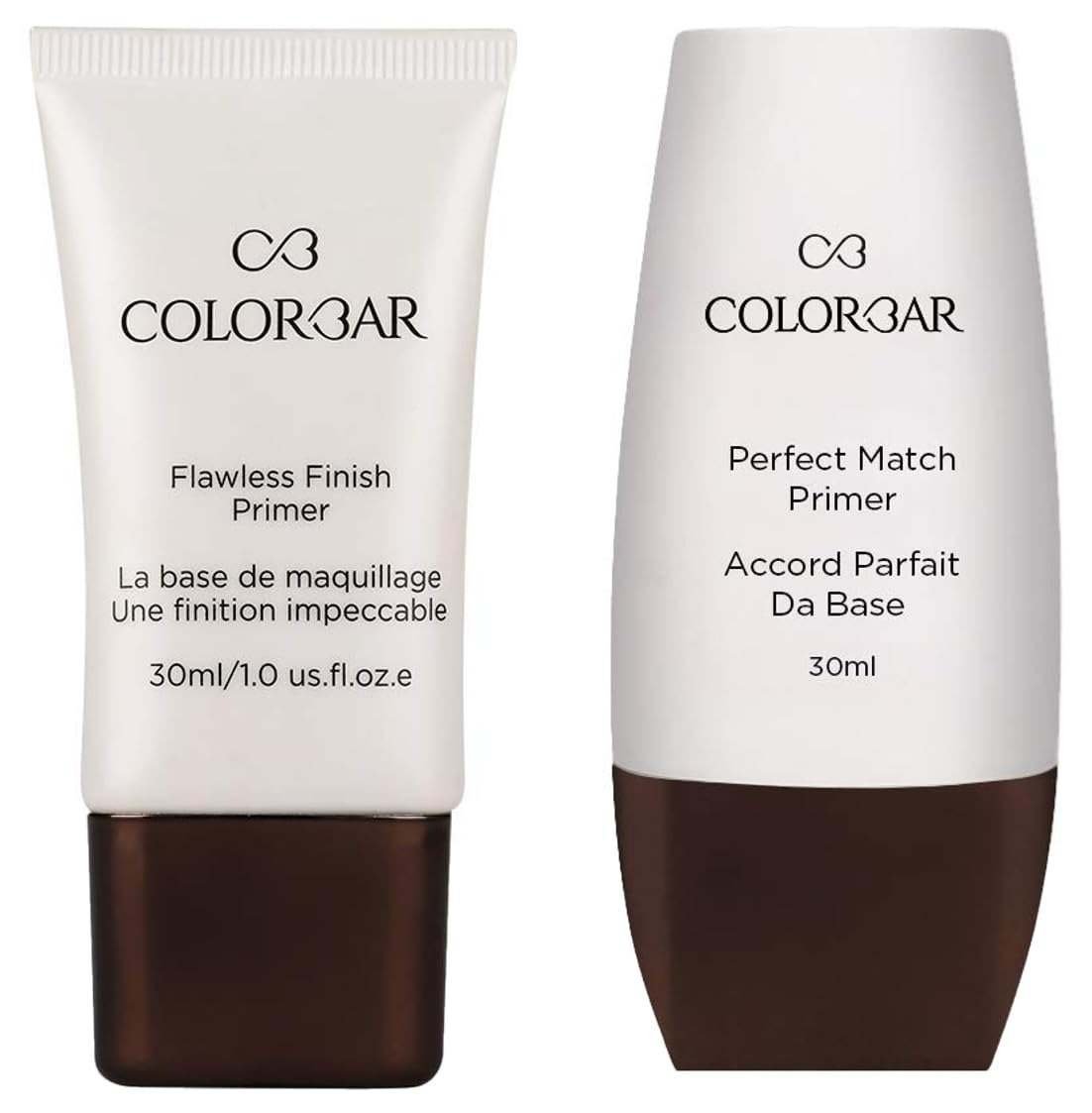uk51bWMJOzpTL-1-1.jpg Colorbar New Perfect Match Primer, 30ml & Colorbar Cosmetics Flawless Finish Primer, Transparent, 30 ml - Fast UK Delivery - Image 1