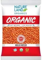 Natureland Organics Malka Masoor Dal/Red Masoor Dal 1 Kg - Organic Dals and Pulses - Organic Food - Fast UK Delivery - Image 2