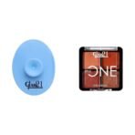 Glam 21 Silicone Face Cleanser Scrubber (Small) Little One 4-in-1 Eyeshadow Palette Ultra pigmented, Easy to blend Long Lasting Eye Make Up Kit |Little Lady-04 - Fast UK Delivery