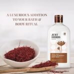 Just Herbs Saffron + Malai Nourishing Body Milk Lotion- 300ml & Just Herbs Body Lotion For Dry Normal & Combination Skin Nourishing Body Milk With Coconut + Almond - 300ml Combo - Fast UK Delivery - Image 4