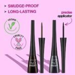 Wet n Wild, H2O Proof Felt Tip Liquid Eyeliner, Waterproof and Stain-proof Liquid Eyeliner, Waterproof Makeup, Long-lasting, Fluid and Pigmented Formula, Black - Fast UK Delivery - Image 7