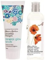 Aroma Magic Mineral Glow Scrub, 100ml & Juniper Berry Oil Free Moisturiser, 100ml Combo - Fast UK Delivery - Image 2