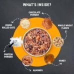 Bagrry's Whey Protein Muesli 750gm Pouch |15 g /20 g Protein Per Serve |Chocolate Flavour|Whole Oats & Californian Almonds|Breakfast Cereal|Protein Rich|Premium American Whey Muesli - Fast UK Delivery - Image 4