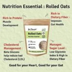 Jus' Amazin Rolled Oats (1Kg) | High Protein | with Beta Glucan Fiber | Cholesterol Management | Naturally Gluten Free | Clean Nutrition | 100% Natural - Fast UK Delivery - Image 4
