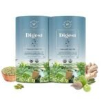 Wellbeing Nutrition Digest Green Tea | Digestive Tea with Probiotics, Digestive Enzymes, 8 Billion CFU & Fennel Seeds for better Digestion, Bloating, Gas and Acidity relief (40 Pyramid Tea Bags)