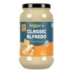 Abbie's Classic Alfredo Cheesy White Pasta Sauce 400 Gram, Traditional Italian Cheese Sauce, For Pasta And Pizza, Made With Real Cheese, Imported Pasta Sauce - Fast UK Delivery