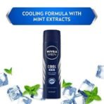 NIVEA Men Cool Kick 150Ml Deodorant Spray | With Mint Extracts For Cooling Sensation In Summer| 48 H Long Lasting Freshness| 0% Alcohol, Pack Of 2 - Fast UK Delivery - Image 3