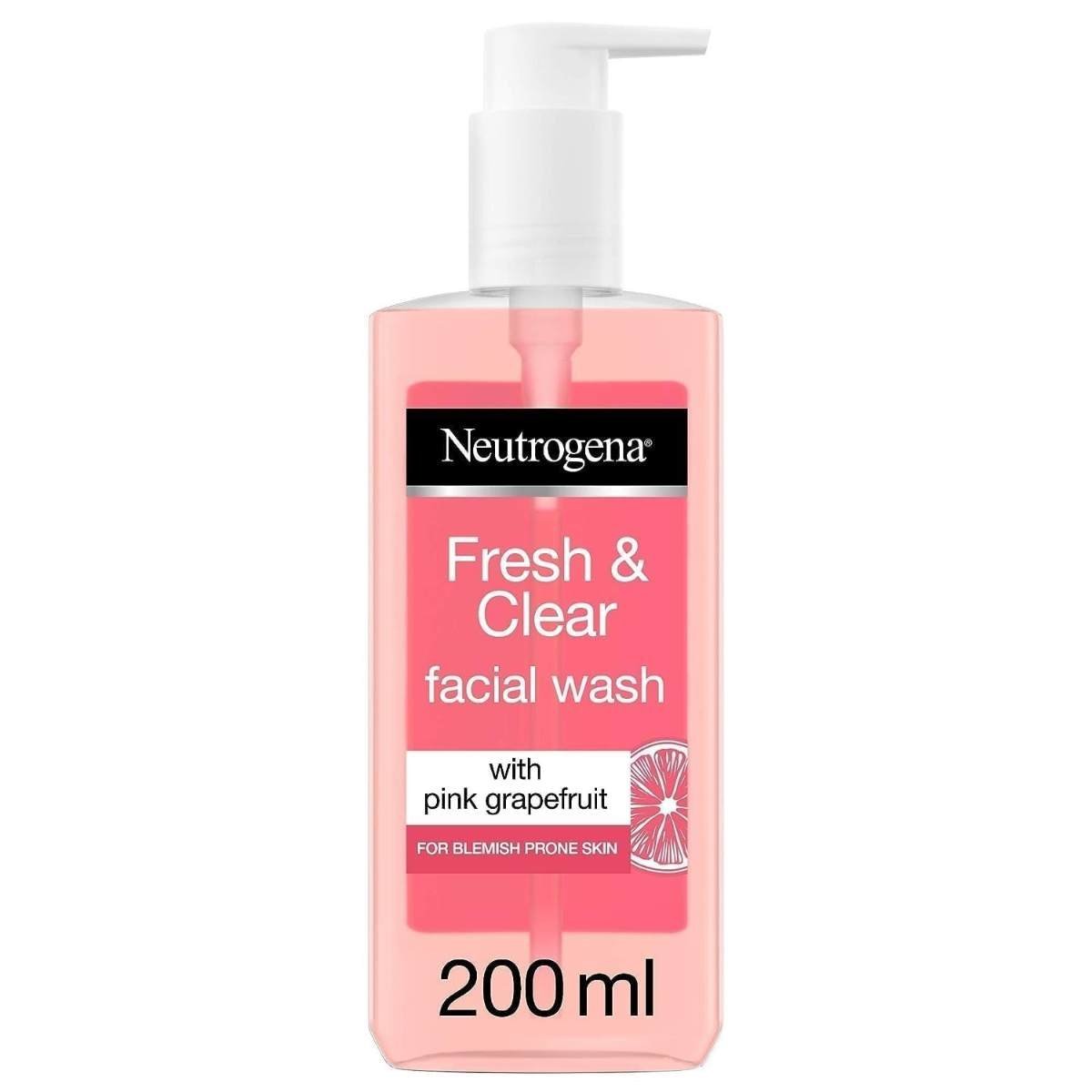 uk51cVFOp2MZL-1-1.jpg Neutrogena Visibly Pink Grapefruit Facial Wash - (200ml) - Fast UK Delivery - Image 1