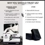 Ayouthveda Charcoal Detox Soap | A Powerful Blend of CharcoalJaggery & Five Nourishing Oils | Handmade Castile Soap Without Any Harsh Chemical | For Clear & Dirt Free Skin (Pack Of 3-110g each) - Fast UK Delivery - Image 7
