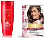 L'Oreal Paris Excellence Creme Hair Color, 72ml+100g - 5 Light Brown/Natural Brown & Color Protect Shampoo, 175ml (With 10% Extra) - Fast UK Delivery - Image 2