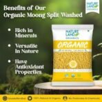 Natureland Organics Moong Dal Yellow/Split Washed 500 Gm - Organic Healthy Pulses - Fast UK Delivery - Image 3