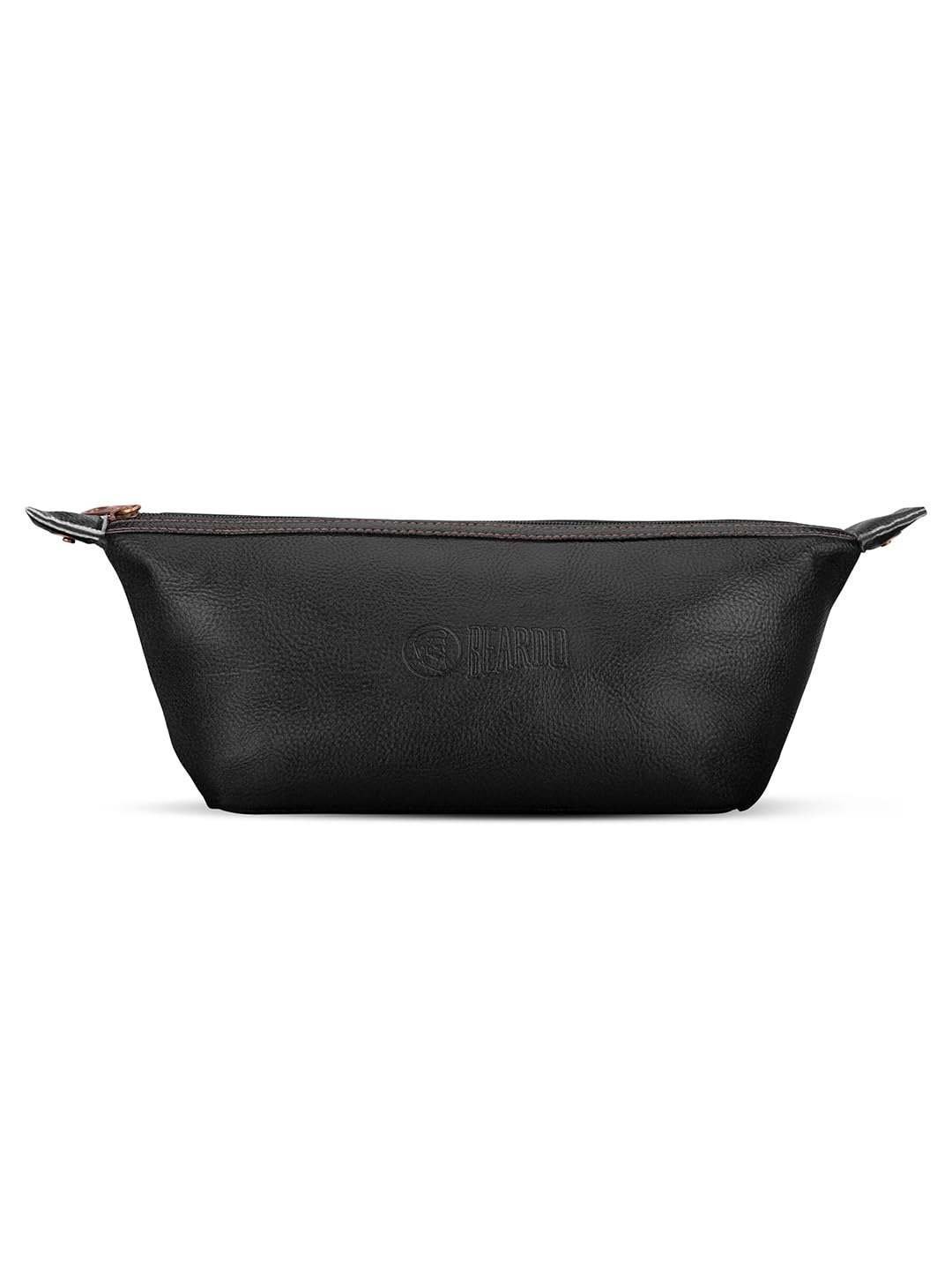 uk51ce0DCqGRL-1-1.jpg Beardo Travel Pouch for Accessories|Stylish Toiletry Organizer Kit for Men & Women||Vegan Leather Waterproof Cosmetic Bag for Travel Essentials, 22 x 15.4 x 15.4 Centimeters, Black - Fast UK Delivery - Image 1