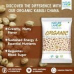 Natureland Organics Kabuli Chana/White Chana/Chole 1 Kg - Organic Healthy Chana (Pack of 3) - Fast UK Delivery - Image 3