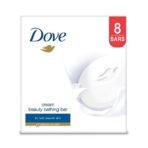 Dove Cream Beauty Bathing Bar With ? Moisturizing Cream To Give You Softer, Smoother Skin, 100 g (Pack of 8) - Fast UK Delivery