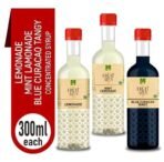 Dhampure Speciality Assorted Mocktail Syrup Mixer - Blue Curacao, Mint Lemonade & Lemonade Flavouring Syrup - 900Ml (3 X 300Ml) | Makes 12-15 Drinks Per Bottle - Fast UK Delivery - Image 3