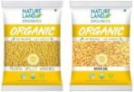 Natureland Organics Moong Dal Yellow/Split Washed 500 Gm - Organic Healthy Pulses & Natureland Organics Arhar/Toor Dal 500 Gm - Organic Healthy Pulses - Fast UK Delivery - Image 2