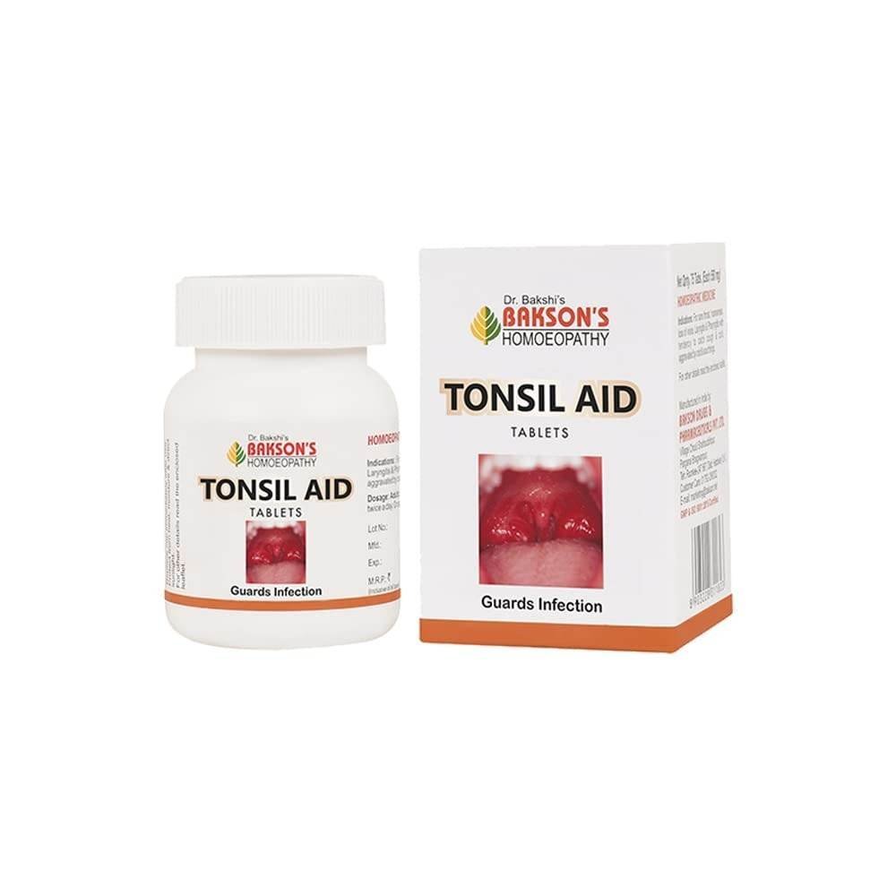 uk51dLPsNRhTL-1.jpg Dr. Bakshi's BAKSON'S HOMOEOPATHY Bakson Tonsil Aid Tablets-75Tabs - Image 1